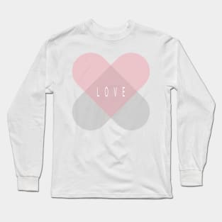 Love Heals - Pink and Silver Long Sleeve T-Shirt